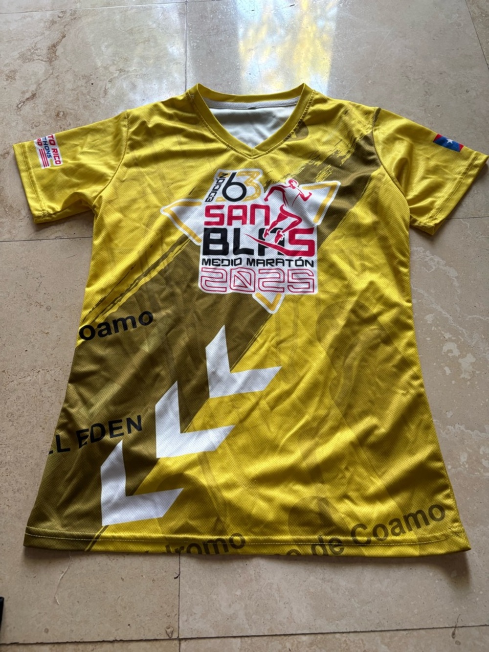 Kids Yellow 'San Blas Medio Maratón 2025' Athletic Tee